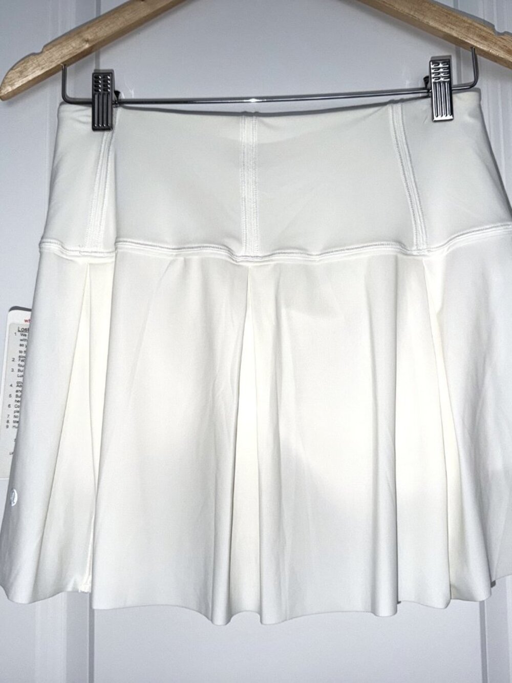 NEW Lululemon Lost In Pace White Tennis Skirt Women's 6